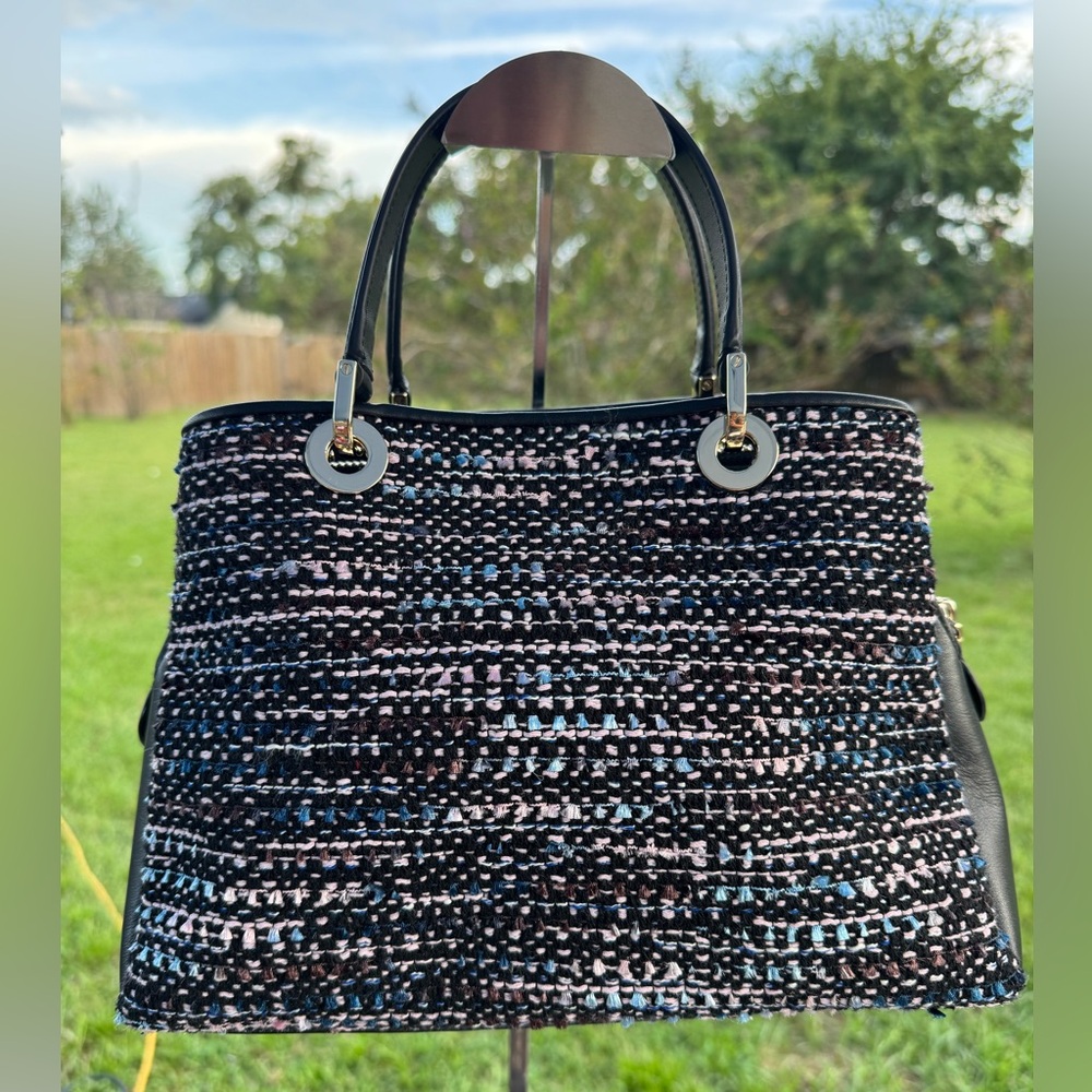 Kate Spade Carey Tweed Sullivan Satchel With Detachable Crossbody Strap
